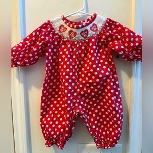 Smocked Valentines Romper